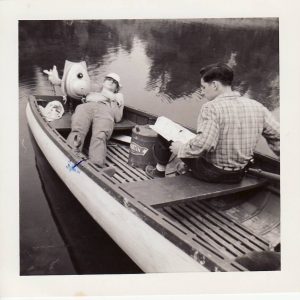 Two staff enjoying the Lake