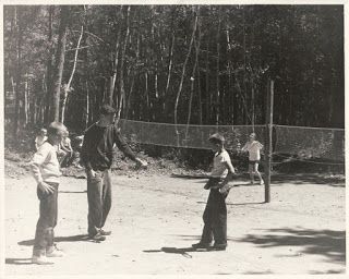 Badminton being played