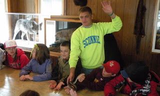 Jordan teaching a Critters class during Environmental Ed in Spring 2013.