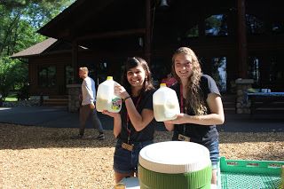 Casey and Joey Serving Milk