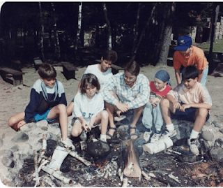 Cooking over a fire in 1993