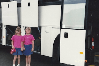 Friends Getting On Bus