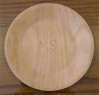 Engraved Wooden Plate